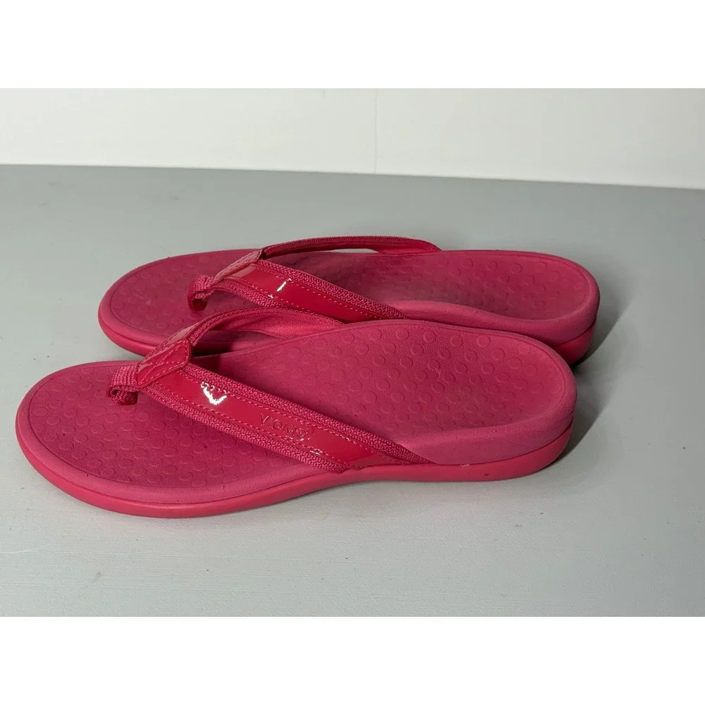 Vionic Tide II Pink Orthotic Flip Flop Sandals Womens 7 Orthaheel Thong TVW1002